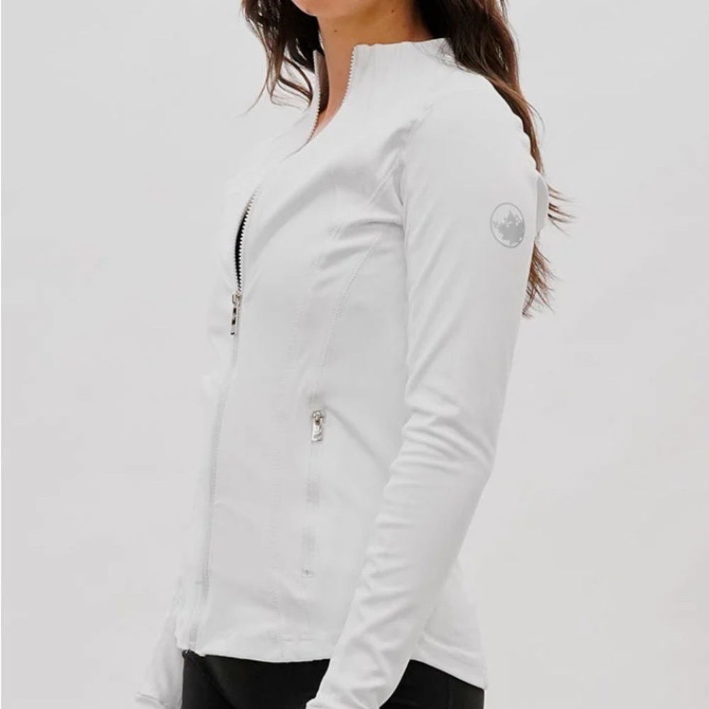 Canada Weather Gear Fitted Yoga Lightweight Jacket moisture Wicking Sz L NWT